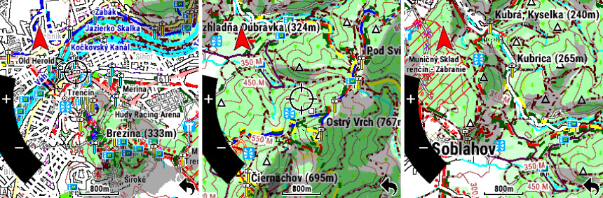 Slovensko v mapových podkladech s nadstavbou FreeMapSK