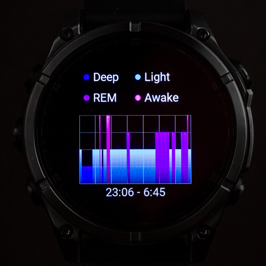 Vyhodnocení spánku na Garmin Fenix 8
