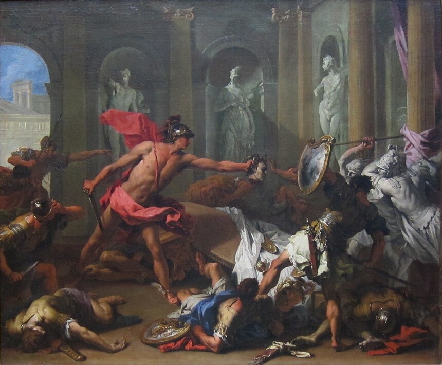 Perseus s hlavou Medůzy, Sebastiano Ricci, 1705-10.