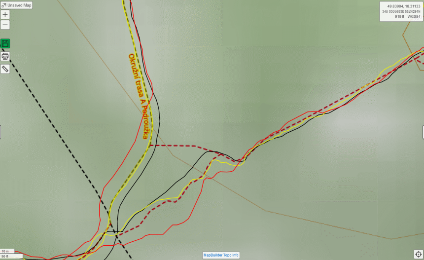 Červená – Suunto Race, žlutá – Polar Vantage V3, černá – Garmin Forerunner 965