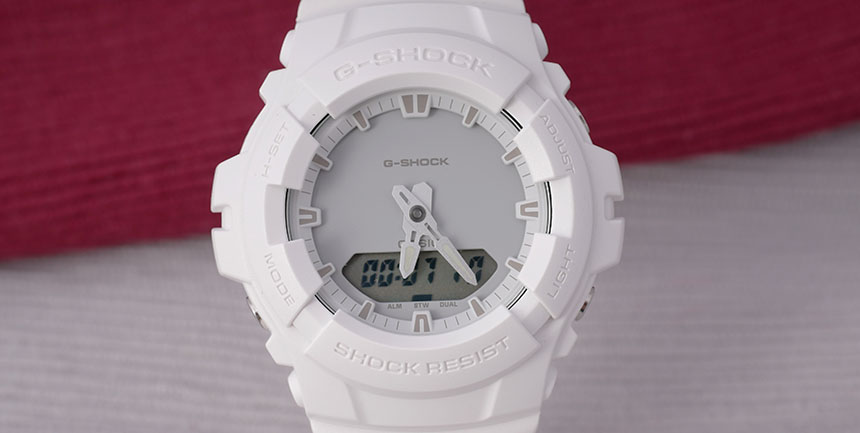 Gshock G100 ručky zakrývají digitální displej