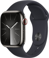 Apple Watch Series 9 GPS + Cellular 45mm Graphite Stainless Steel Case / Midnight Sport Band - M/L