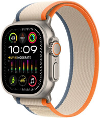 Apple Watch Ultra 2 GPS + Cellular, 49mm Titanium Case / Orange/Beige Trail Loop-M/L
