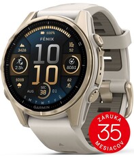 Garmin Fenix 8 AMOLED 43 mm, Sapphire Soft Gold Stainless Steel Fog Gray