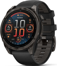 Garmin Fenix 8 AMOLED 47 mm, Sapphire Carbon Gray DLC Titanium Black