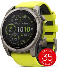 Garmin Fenix 8 SOLAR 51 mm, Sapphire Graphite Titanium Yellow Band