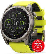 Garmin Fenix 8 SOLAR 51 mm, Sapphire Graphite Titanium Yellow Band