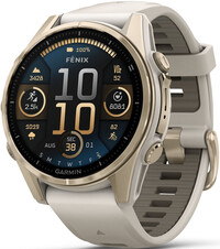 Garmin Fenix 8 AMOLED 43 mm, Sapphire Soft Gold Stainless Steel Fog Gray (II. Akosť)