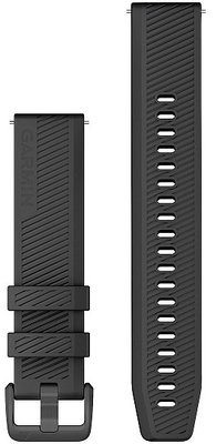 Remienok Garmin Quick Release 20mm, silikónový, čierny, čierna spona (Venu, Venu Sq, Venu 2 plus aj.)