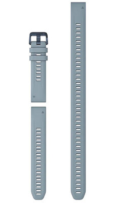 Remienok Garmin QuickFit 20mm, silikónový, svetlo modrý, čierna pracka (Fenix 7S/6S/5S) sada 3 kusov