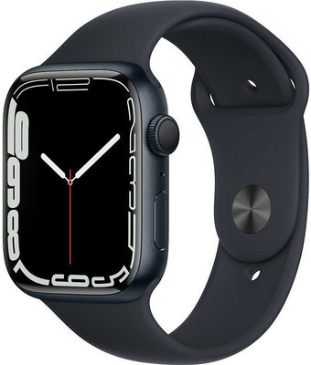 Apple Watch Series 7 GPS, 45mm Midnight Aluminium Case / Midnight Sport Band-Regular