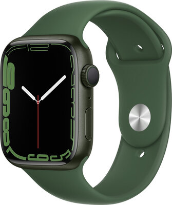 Apple Watch Series 7 GPS, 45mm Green Aluminium Case / Clover Sport Band-Regular