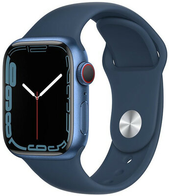 Apple Watch Series 7 GPS + Cellular, 41mm Blue Aluminium Case / Abyss Blue Sport Band - Regular
