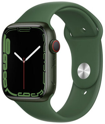 Apple Watch Series 7 GPS + Cellular, 45mm Green Aluminium Case / Clover Sport Band - Regular