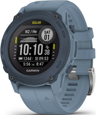 Garmin Descent G1 Solar, Hurricane Blue (+ náhradné extra dlhý remienok)