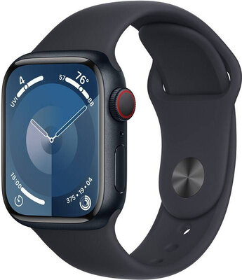 Apple Watch Series 9 GPS + Cellular 45mm Midnight Aluminium Case / Midnight Sport Band - S/M