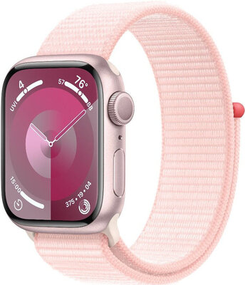 Apple Watch Series 9 GPS 45mm Pink Aluminium Case / Light Pink Sport Loop
