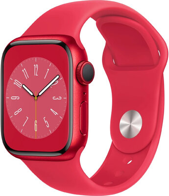 Apple Watch Series 8 GPS 41mm hliníkové (PRODUCT)RED pouzdro s (PRODUCT)RED sportovním řemínkem
