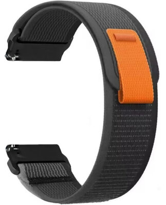 Remienok Quick Release 20 mm, nylon, sivý, suchý zips (Garmin Venu, Venu Sq, Venu Sq 2, Venu 2 plus atď.)