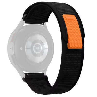 Remienok Quick Release 22 mm, nylon, čierny, suchý zips (Garmin Venu 3, Forerunner 265, Vívoactive 4 atď.)