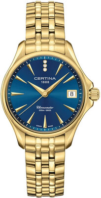 Certina DS Action Lady Quartz Precidrive COSC Chronometer Diamonds C032.051.33.046.00