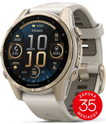 Garmin Fenix 8 AMOLED 43 mm, Sapphire Soft Gold Stainless Steel Fog Gray