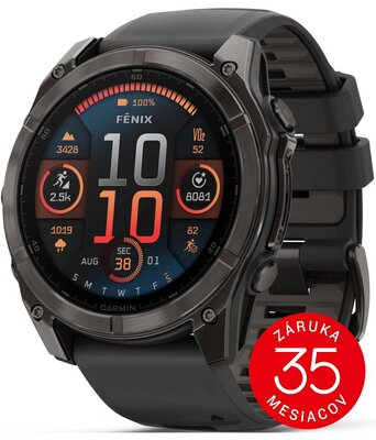 Garmin Fenix 8 AMOLED 51 mm, Sapphire Carbon Gray Titanium Black