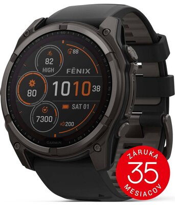 Garmin Fenix 8 SOLAR 51 mm, Sapphire Carbon Gray Titanium Black