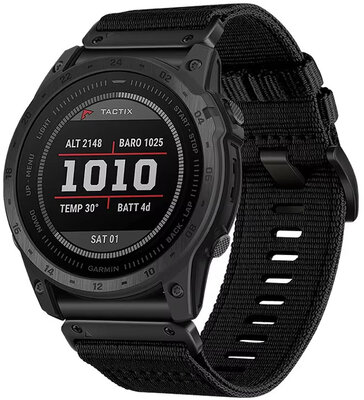 Textilný remienok Ricardo 26 mm (pre Garmin Fenix 8/7X/6X (51 mm), Tactix atď.), čierny, QuickFit