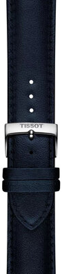 Kožený remienok Tissot T852.050.301 22 mm, modrý, vegánsky