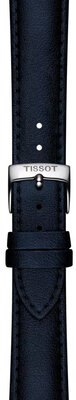 Kožený remienok Tissot T852.050.305 18 mm, čierny, ekokoža