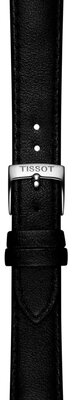 Kožený remienok Tissot T852.050.317 16 mm, čierny, ekokoža