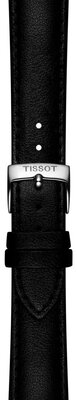 Kožený remienok Tissot T852.050.319 18 mm, čierny, ekokoža