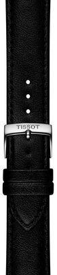 Kožený remienok Tissot T852.050.321 20 mm, čierny, ekokoža